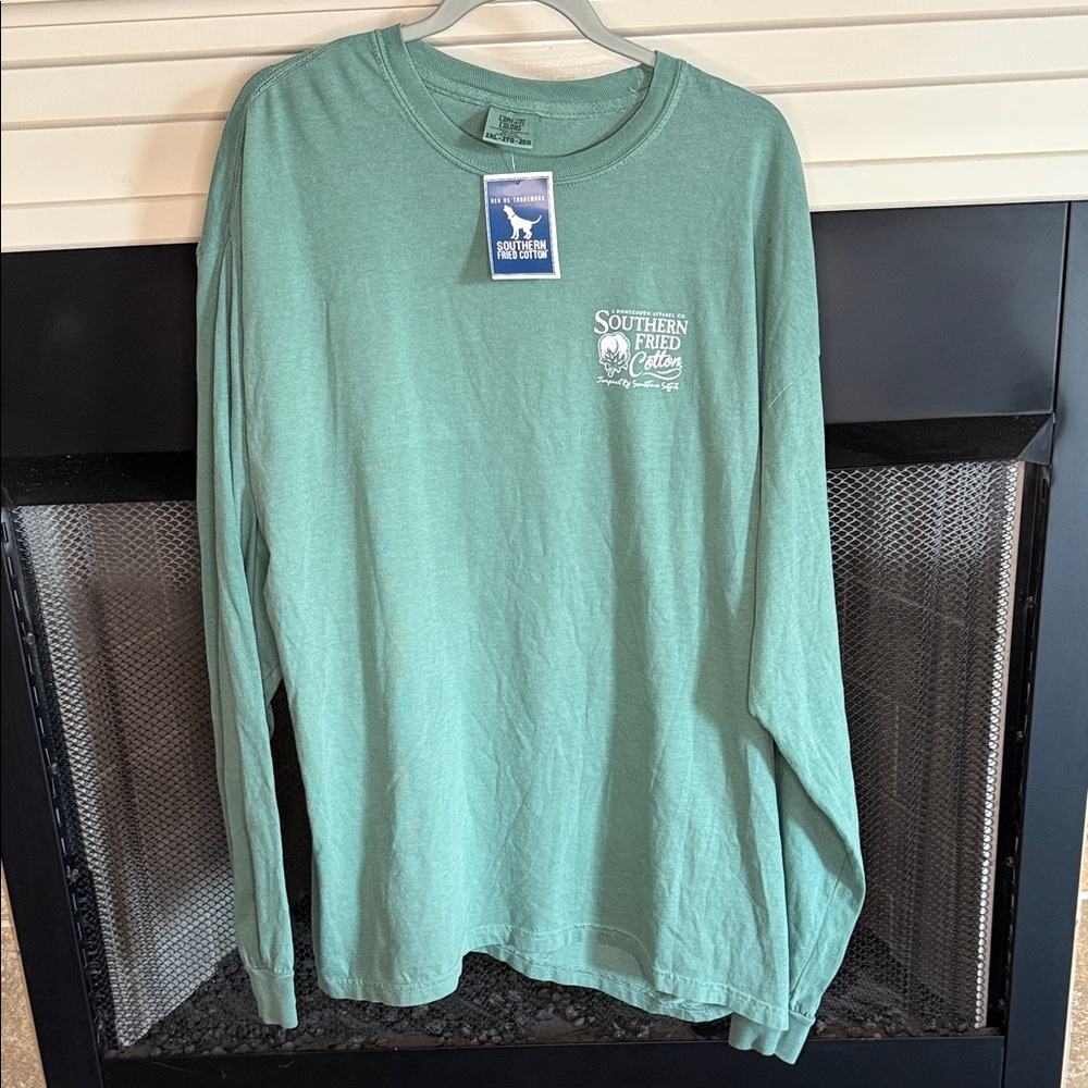 Southern Fried Cotton Men's Teal Long Sleeve Tee